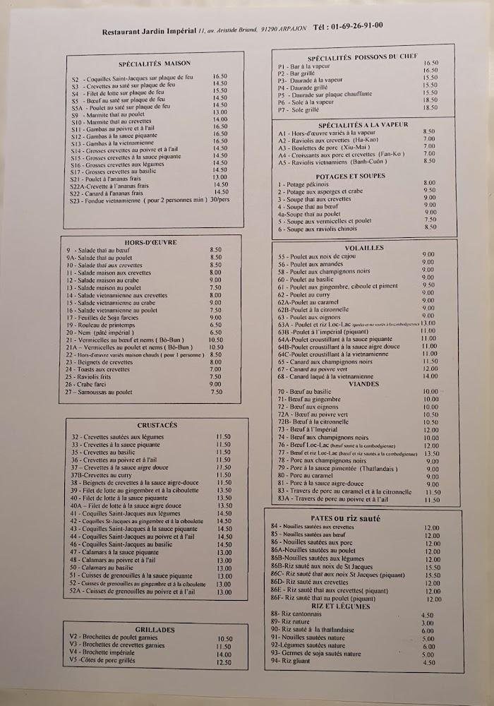 Jardin Imperial - Menu Image 1